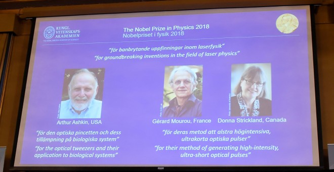 Los ganadores del Nobel de Física de este año - Reuters/ Hanna Franzen