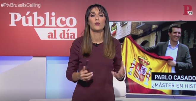 Silvia Brasero durante el informativo 'Público al Día' del 15 de octubre.