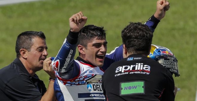 Jorge Martín, proclamado campeón del mundo. EFE/EPA/AHMAD YUSNI