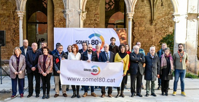 La presentació de la plataforma Som el 80%, una iniciativa d'Òmnium Cultural. Òmnium Cultural.