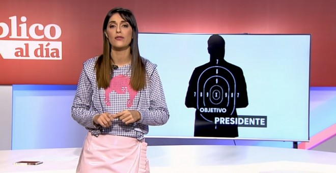 Silvia Brasero en el informativo del 8 de noviembre de 2018.