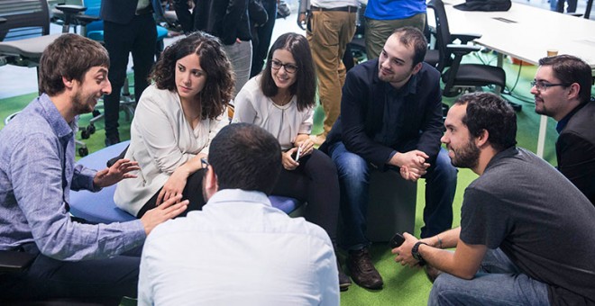 Participantes en uno de los programas para jóvenes emprendedores que impulsa el Banco Santander.