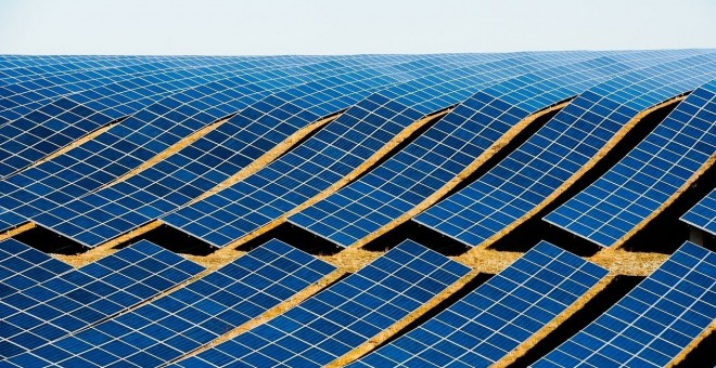 paneles de energía solar. E.P.