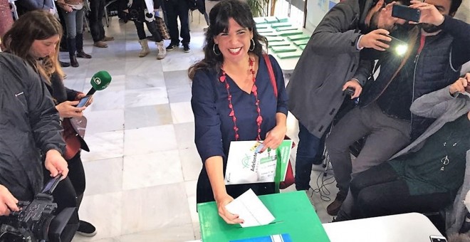 La candidata de Adelante Andalucía, Teresa Rodríguez./EUROPA PRESS