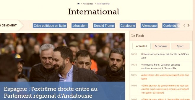 Captura de pantalla de la noticia del periódico francés 'Le Figaro'