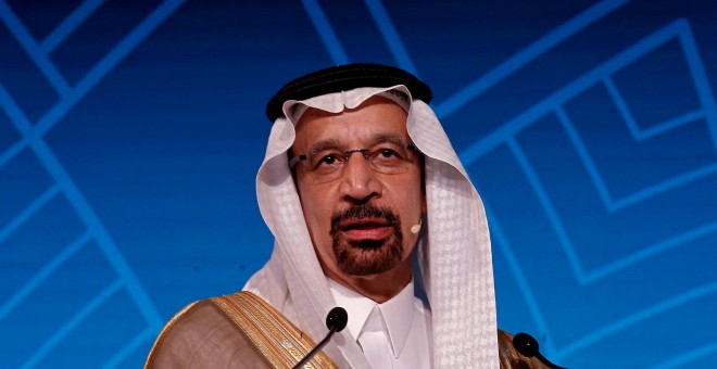 El ministro de Energía de Arabia Saudí, Khalid al-Falih, en un acto en Nueva Delhi. REUTERS/Adnan Abidi