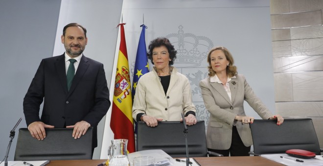 Imagen de la rueda de prensa posterior al Consejo de Ministros. Foto: Marta Fernández Jara - EUROPA PRESS