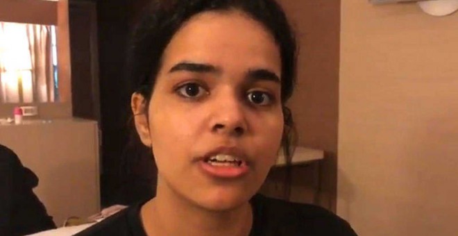 La joven saudí Rahaf Mohammed Al-Qunun, de 18 años. AFP