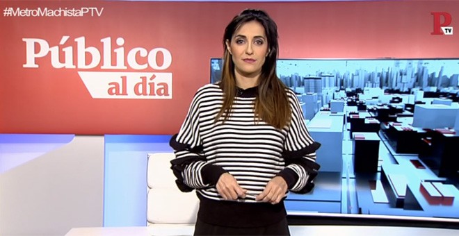 Silvia Brasero durante el informativo Público al Día del 11 de enero.