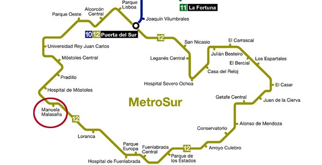 Mapa del metro de Madrid.