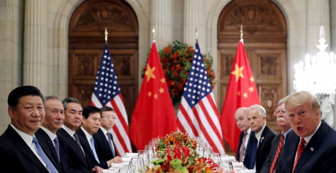 Fotografía del pasado 1 de diciembre de 2018 en la cena que celebraron los presidentes de China, Xi Jinping, y el de EEUU, Donald Trump, tras el G20 de Buenos Aires./REUTERS