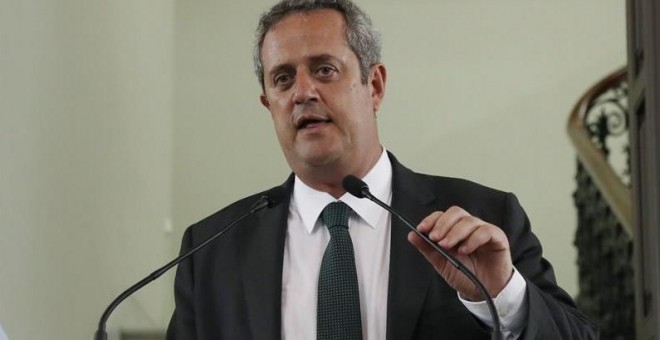 L'exconseller pres Joaquim Forn (PDeCAT) que ha anunciat aquest dimecres la seva decisió d'encapçalar una candidatura 'integradora, solvent i transversal' per l'alcaldia de Barcelona. EFE/Sergio Barrenechea