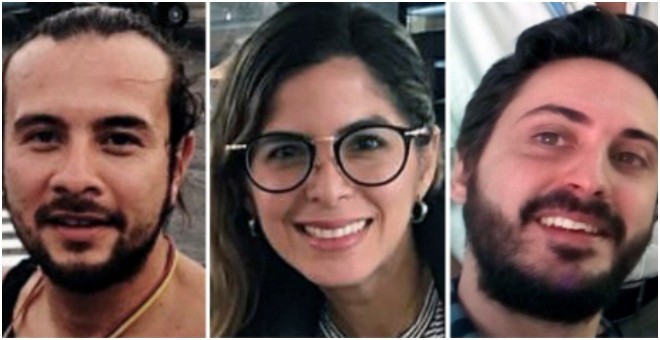 Los tres periodistas de la Agencia EFE detenidos en Caracas - Twitter de EFE