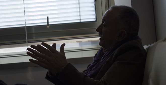 El secretario general de UGT, Pepe Álvarez, durante la entrevista con 'Público', en la sede del sindicato en Madrid. FERNANDO SÁNCHEZ