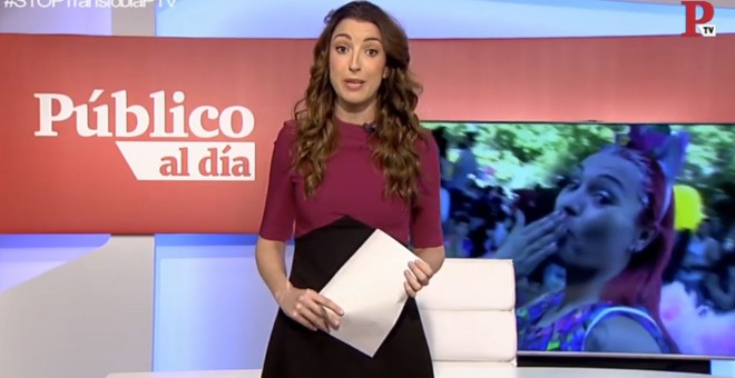 Natalia Moro en el informativo 'Público al Día' del 1 de febrero de 2019.