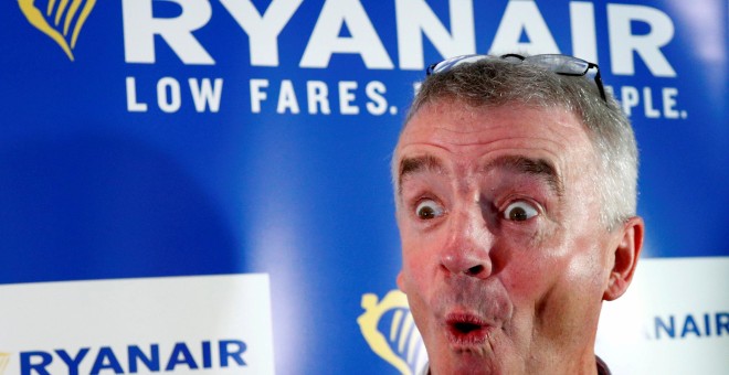 El hasta ahor consejero delegado de Ryanair, Michael O'Leary, en una rueda de prensa en Machelen (cerca de Bruselas). REUTERS/Francois Lenoir