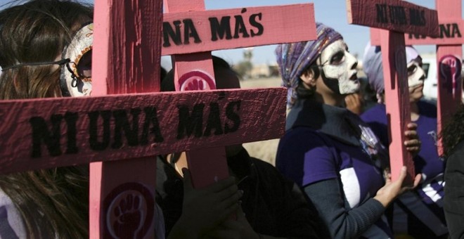 Protesta en Ciudad Juárez en contra del feminicidio./Europa Press