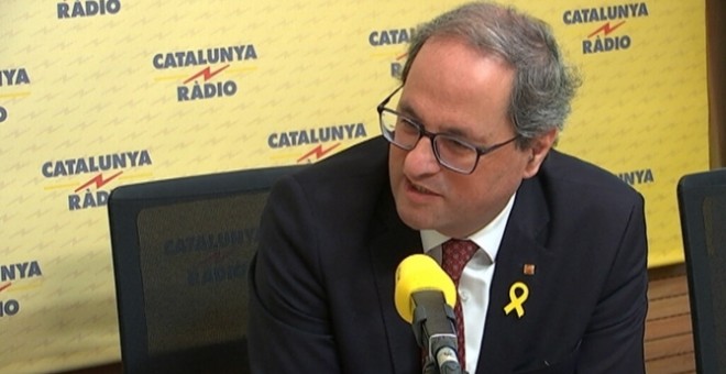 Torra durant l'entrevista a Catalunya Ràdio.