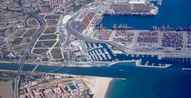 Imagen aérea del Puerto de Valencia. EFE/Puerto Valencia