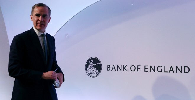 El gobernador del Banco de Inglaterra, Mark Carney, tras una rueda de prensa en la sede de la entidad a principios de mes.. REUTERS/Hannah McKay/Pool