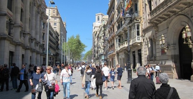 Una calle de Barcelona, en una imagen de archivo. / EUROPA PRESS