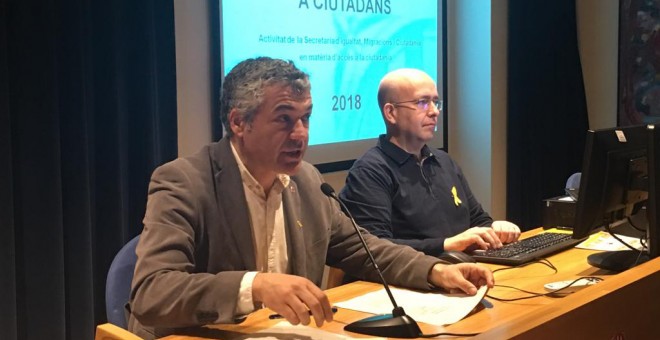 Roda de premsa del balanç de la Secretaria d'Igualtat, Migració i Ciutadania durant el 2018 amb el secretari Oriol Amorós. Govern