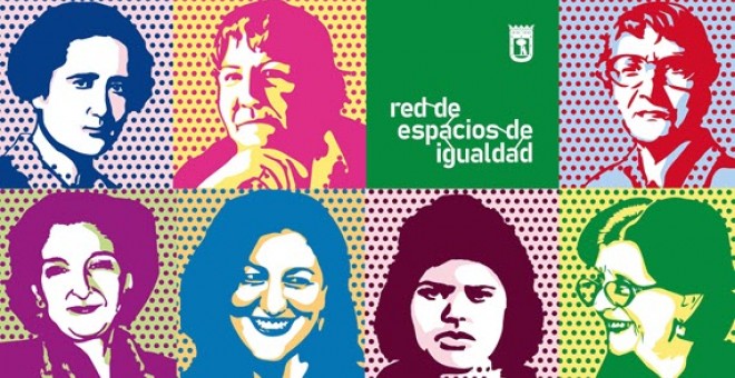 Cartel promocional de la Red de Espacios de Igualdad. Imagen Ayuntamiento de Madrid