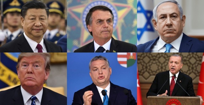 Jinping, Bolsonaro, Netanyahu,Trump, Orbán y Erdogan.