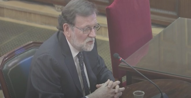 Rajoy, durante el juicio del 'procés'