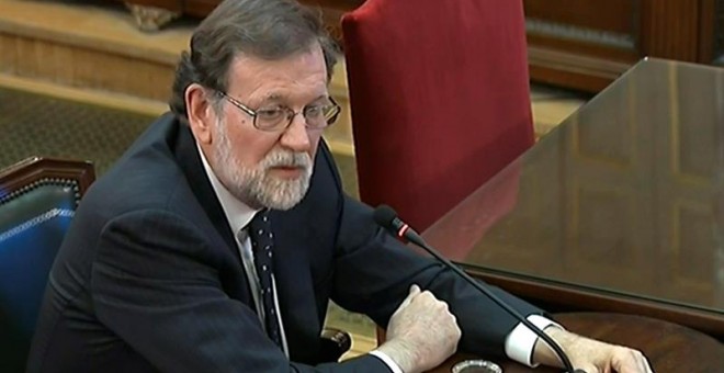 Imagen de la señal institucional del Tribunal Supremo del expresidente del Gobierno Mariano Rajoy. - EFE