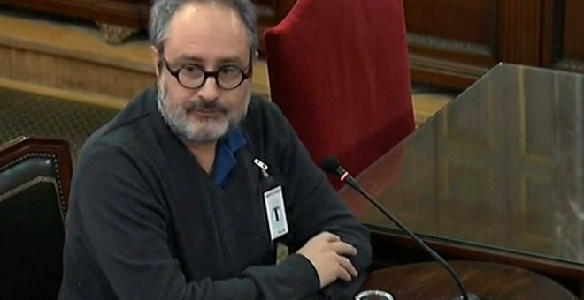 El exdiputado de la CUP, Antonio Baños, se niega a responder a Vox en el juicio al 'procés' catalán. / TRIBUNAL SUPREMO