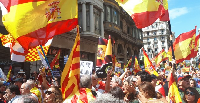 Manifestació d'Hablemos Español el passat setembre a Barcelona. EUROPA PRESS