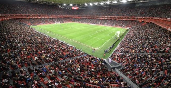 San Mamés ple de gom a gom en el partit entre l'Athletic i l'Atlètic de Madrid. ATHLETIC CLUB