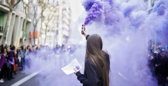 Cercavila feminista al barri de la Sagrada Família. JOEL KASHILA