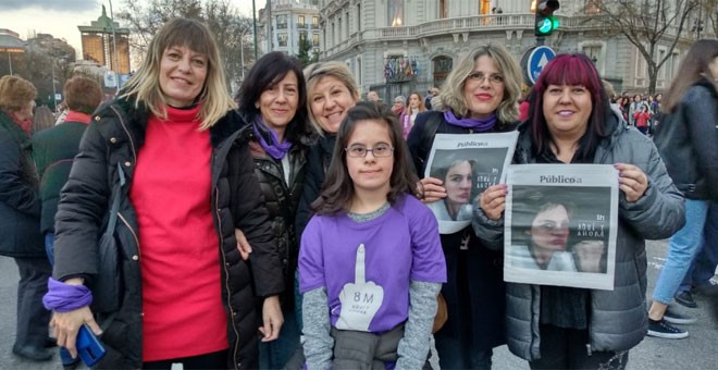 Mujeres en la manifestación feminista del 8M en Madrid. / JOSÉ VERDUGO