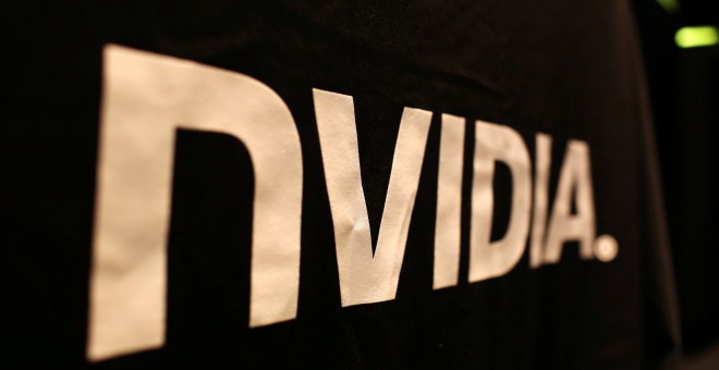 El logo del fabricante de chips Nvidia, en su sede en la localidad californiana de Santa Clara. REUTERS/Robert Galbraith