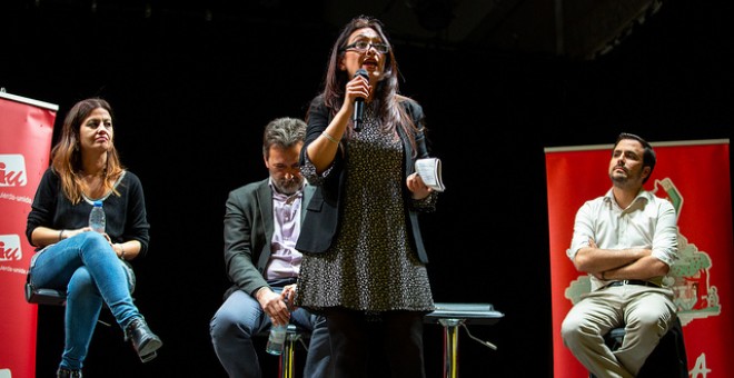 La candidata a la Comunidad de Madrid, Sol Sánchez, durante un acto de IU / IU