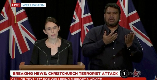 New Zealand's Prime Minister Jacinda Ardern speaks during a news conference following the Christchurch mosque attacks, in Wellington