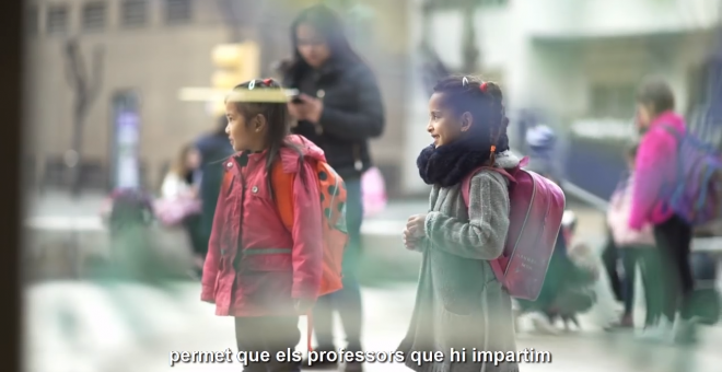 Imatge del vídeo promocional de la campanya Escola Pública Catalana. FaPaC