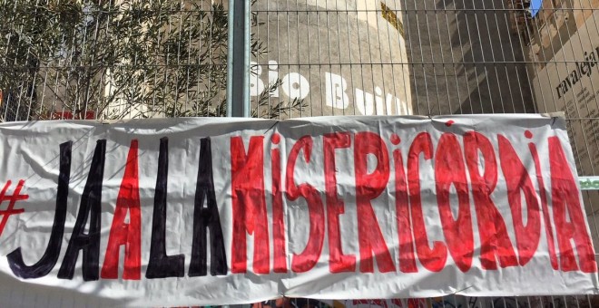 La Capella de la Misericòrdia ocupada per la Plataforma CAP Raval Nord Digne.