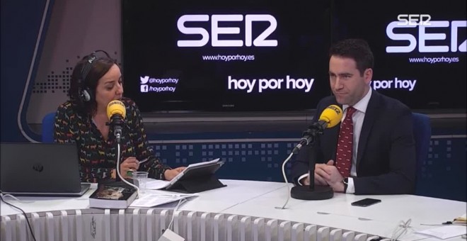 Teodoro García Egea durante la entrevista de Pepa Bueno en la cadena SER. /SER