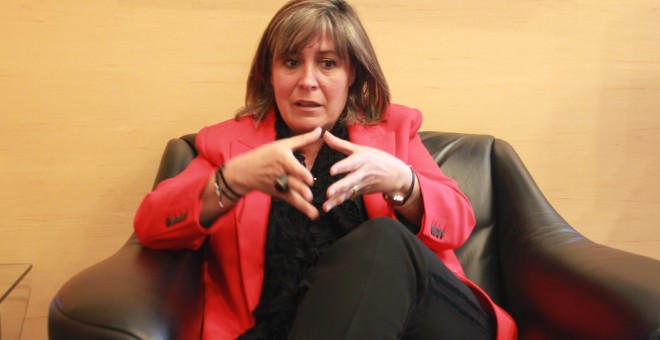 Núria Marín, durant l'entrevista amb 'Públic'.
