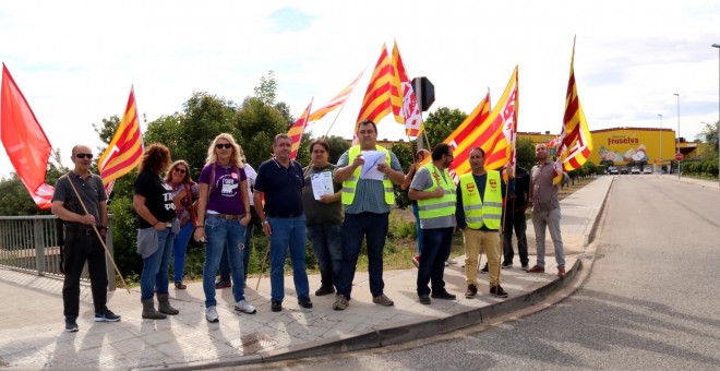 Protesta del 2018 dels treballadors de Fruselva al Baix Camp. Núria Torres
