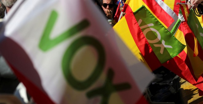 Manifestación en Barcelona de Vox. REUTERS/Sergio Perez