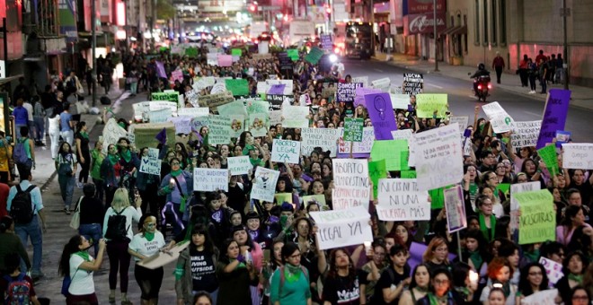 8/03/2019 - Manifestación por el 8-M en Monterrey (México). / REUTERS - DANIEL BECERRIL