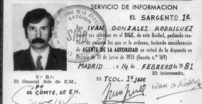 Carné falsificado de Jean Pierre Cherid como sargento de la Guardia Civil, fechado en febrero de 1981.- CHERID, UN SICARIO EN LAS CLOACAS DEL ESTADO.