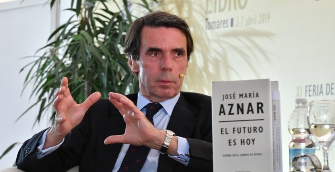 José María Aznar, este jueves en Tomares.