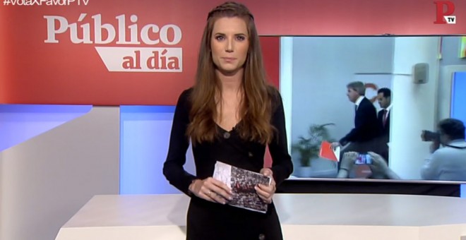 Nùria Martínez en el informativo 'Público al Día' del 25 de abril de 2019.
