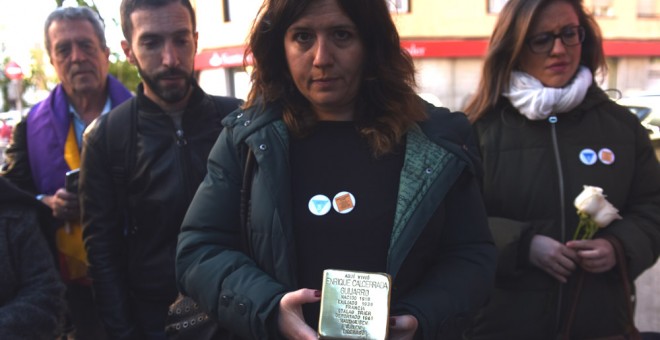 Esther Calcerrada, sobrina nieta de Enrique Calcerrada, madrileño que murió en los campos de concentración nazis.- FERNANDO SÁNCHEZ