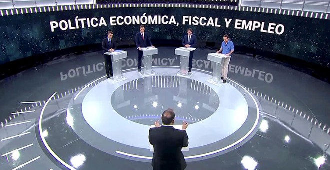 Imagen del debate a cuatro de rtve. REUTERS